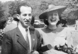 MUDr. Vítězlav Schöngut with his wife Joan Nancy after graduation ceremony of the faculty of Medicine, Charles University in Prague on 24.May 1946